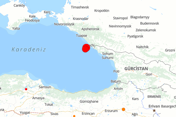 Karadeniz'de depremler