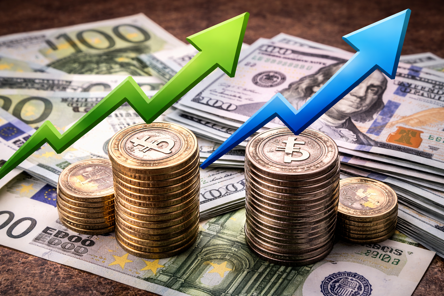 Dolar ve eurod'da yukarı yönlü eğilim sürüyor