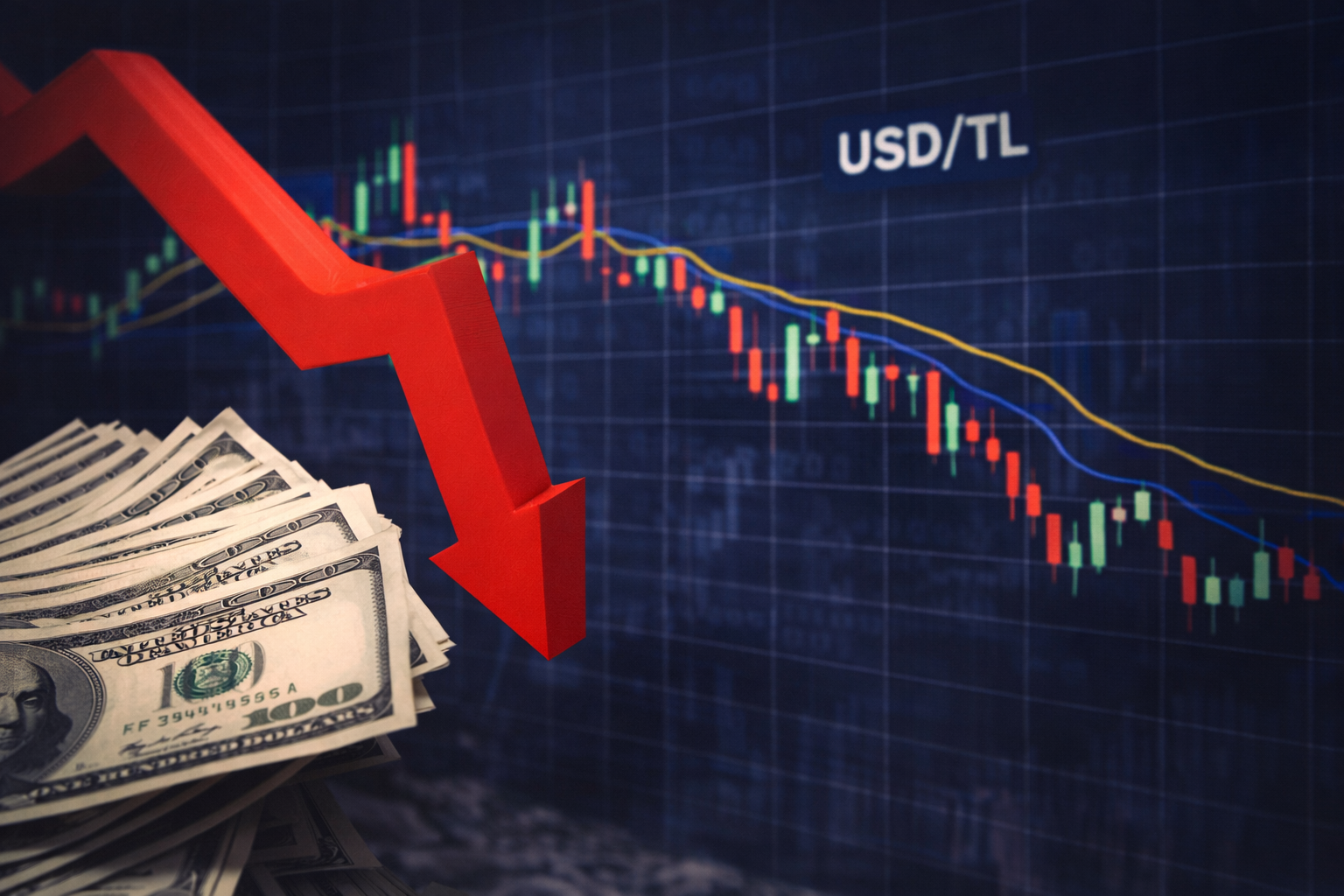 Dolar/TL’de kuru günü düşüşle tamamladı