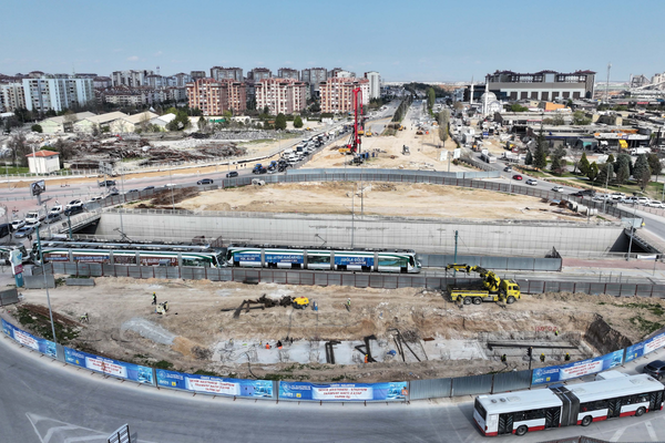 Konya’da Otogar Kavşağı ve Tramvay Hattı çalışmaları devam ediyor