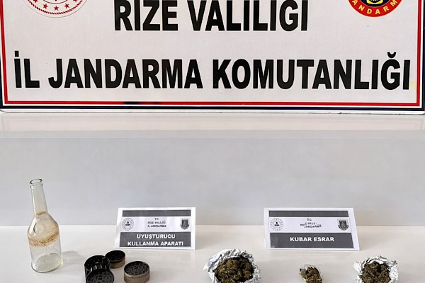 Rize’de uyuşturucu operasyonu düzenlendi