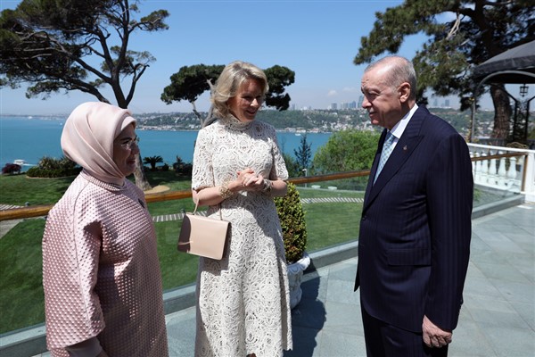 Cumhurbaşkanı Erdoğan, Belçika Kraliçesi Mathilde ile  görüştü