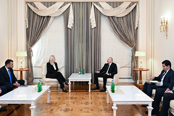 Aliyev, Bosna Hersek Cumhurbaşkanlığı Üyesi Cvijanoviç ile bir araya geldi