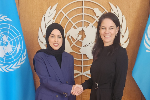 Al Thani, BM Genel Kurulu Başkanı Baerbock ile görüştü