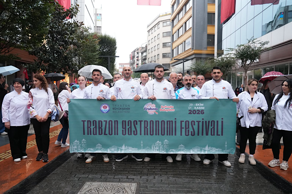 Trabzon Gastronomi Festivali öncesinde kortej yürüyüşü düzenlendi