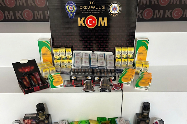 Ordu'da Kaçakçılık operasyonlarında etil alkol ve yasaklı gıda ele geçirildi