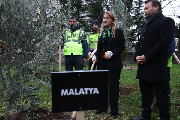 Bakırköy'de 11 ili temsilen 11 fidan dikildi