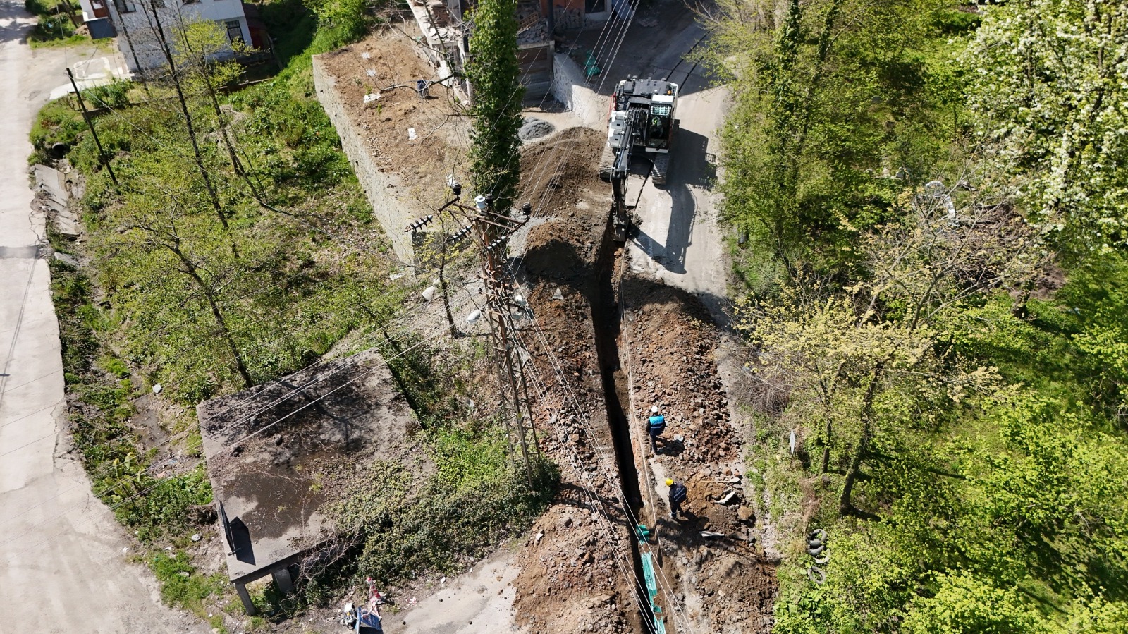Trabzon Araklı’da, 1.600 metrelik kanalizasyon hattı tamamlandı