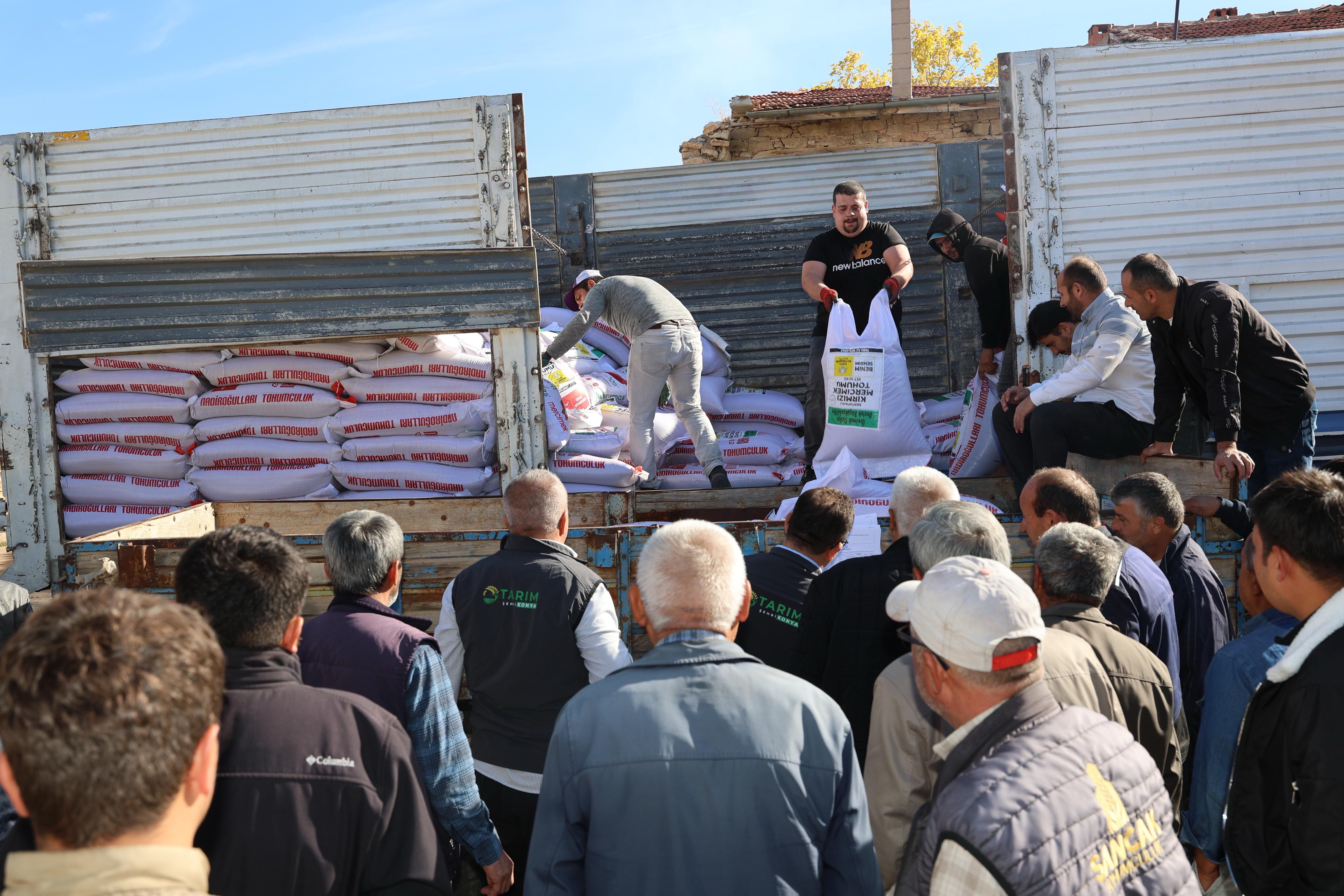 Konya’da çiftçiye mercimek tohumu desteği
