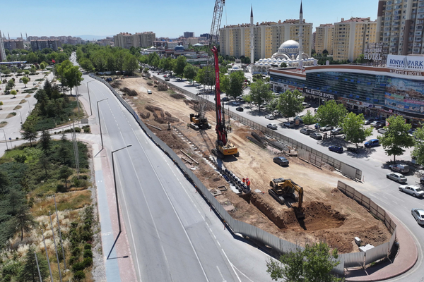 Konya’da tramvay hattı çalışmalarında ikinci etap sürüyor