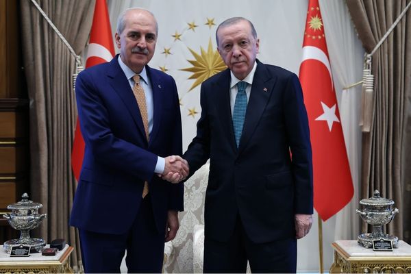 Cumhurbaşkanı Erdoğan, TBMM Başkanı Kurtulmuş’u kabul etti