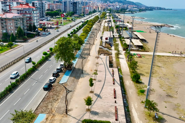 Giresun Belediyesi plajlar bölgesinde otopark çalışması başlattı