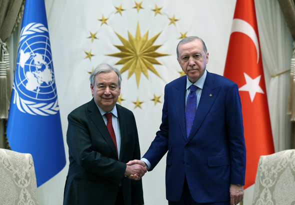 Cumhurbaşkanı Erdoğan, BM Genel Sekreteri Guterres'i kabul etti