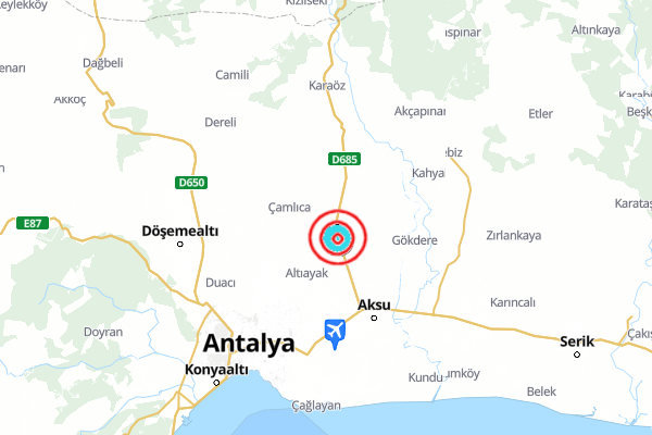 Antalya'da deprem