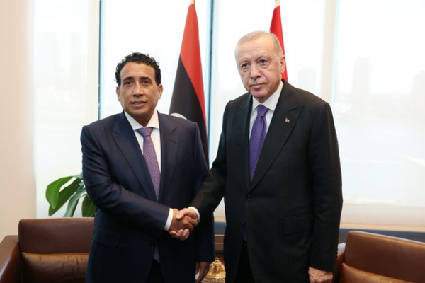 Cumhurbaşkanı Erdoğan, Libya Başkanlık Konseyi Başkanı Muhammed el-Menfi ile görüştü