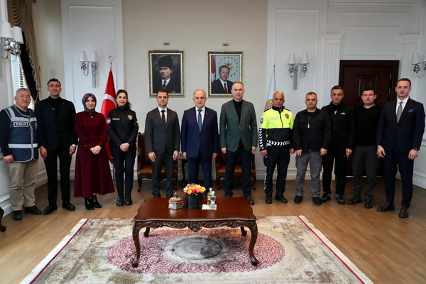 Ordu Valisi Erol, polis haftası kapsamında emniyet heyetini ağırladı