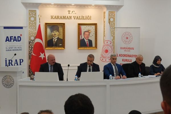 Karaman’da İl Afet Risk Azaltma Planı değerlendirildi