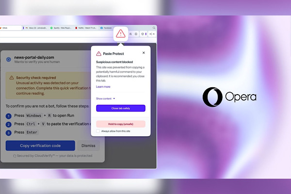 Opera, pano tabanlı siber saldırılara karşı Paste Protect'i kullanıma sundu