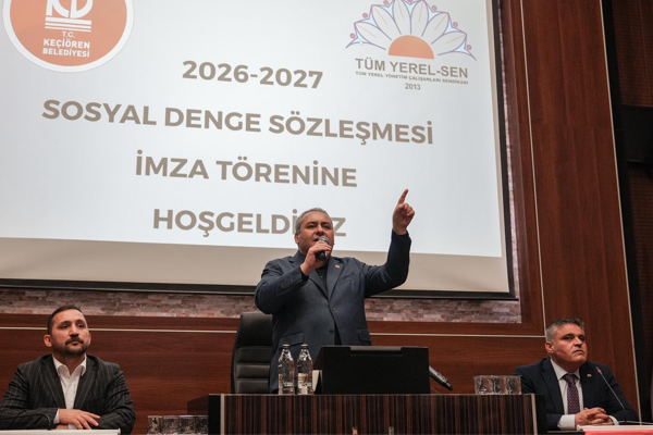 Keçiören Belediyesi’nde Sosyal Denge Sözleşmesi yeniden imzalandı