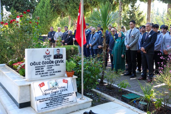 Aliağa'da , şehit Oğuz Özgür Çevik 10. yılında anıldı